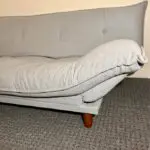 Grey Sofa Bed 3 seater convertible with adjustable armrests