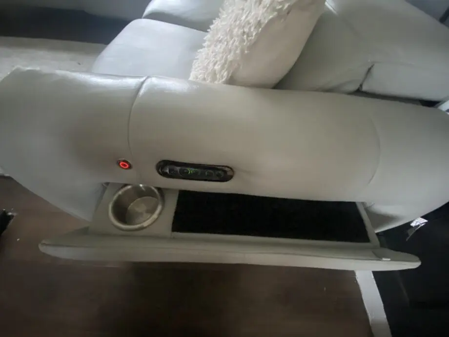 DFS Vernosa leather heated electric recliner corner sofa