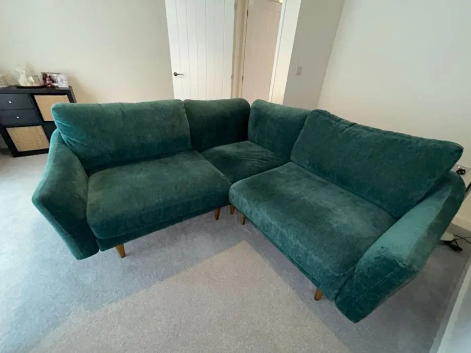Snug Teal Corner Sofa