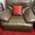 3+2+1 Brown Sofa Set, Manual Reclining Sofa