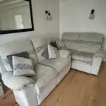 2x light grey sofas