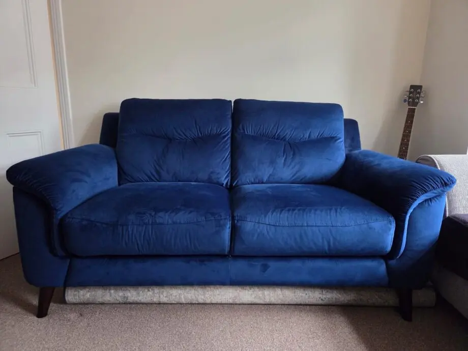 Royal Blue Velvet Sofa