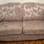 High back gold/grey sofas