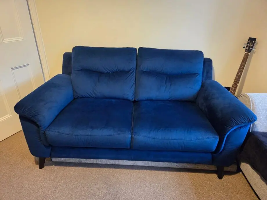 Royal Blue Velvet Sofa
