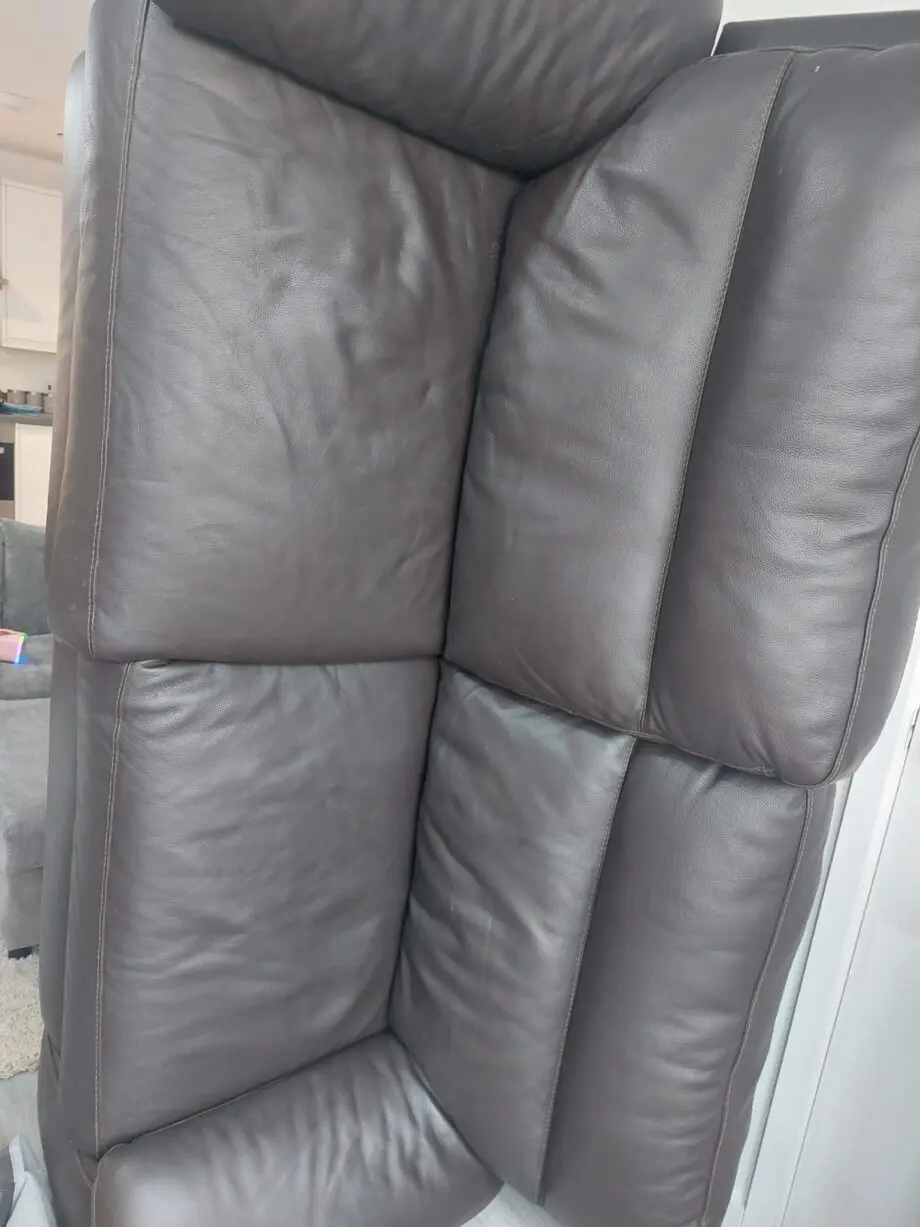 Brown recliner sofa