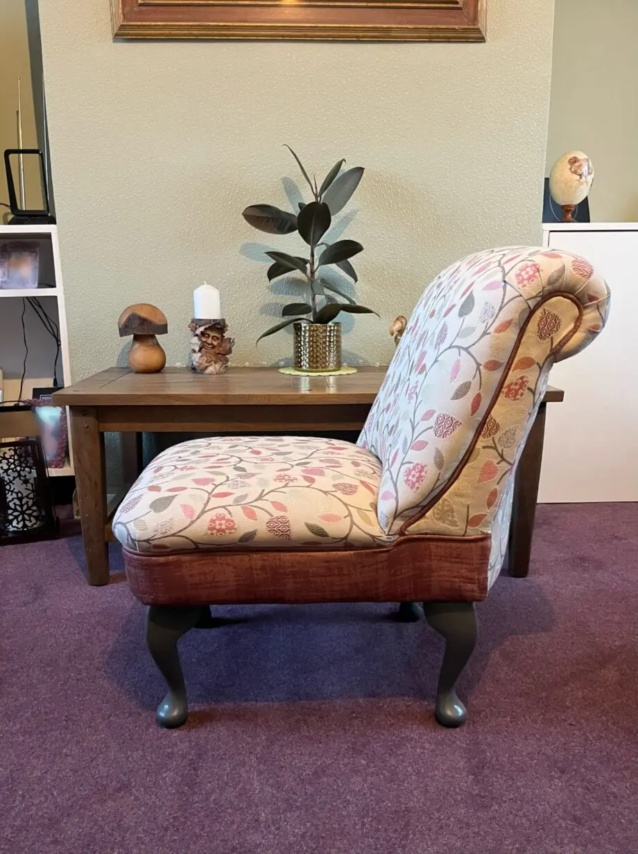 Chair and footstool