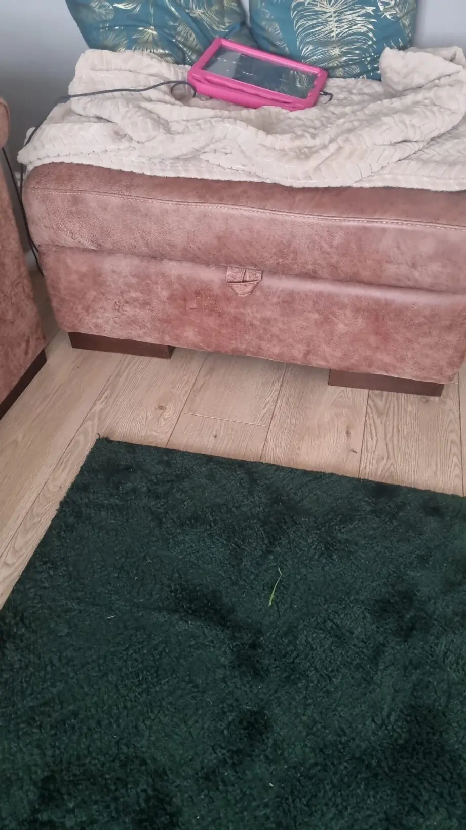 1 year old brown Italian leather sofa