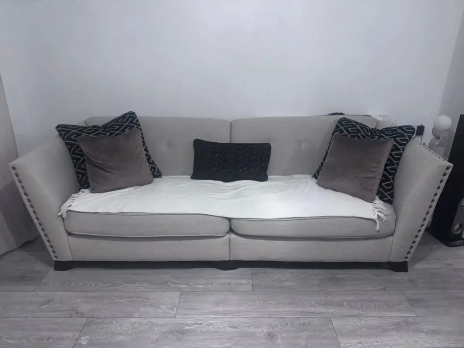 Sofology alexa beige 4 seater sofa and chair