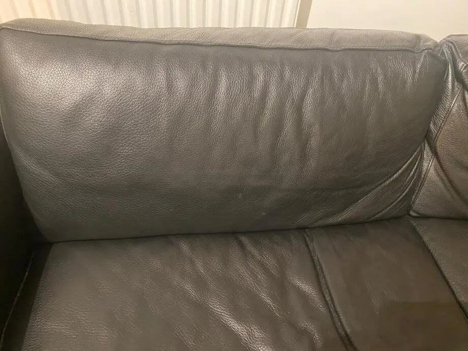 Black leather 3 seater
