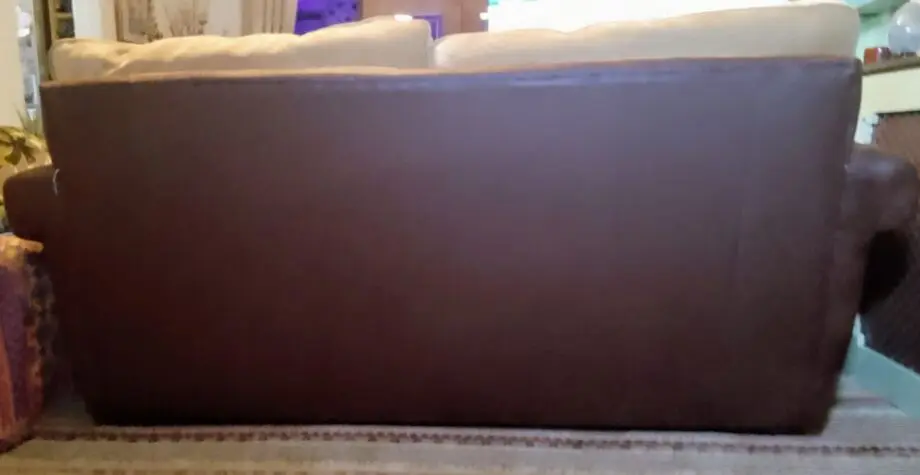 DFS brown faux suede sofa bed
