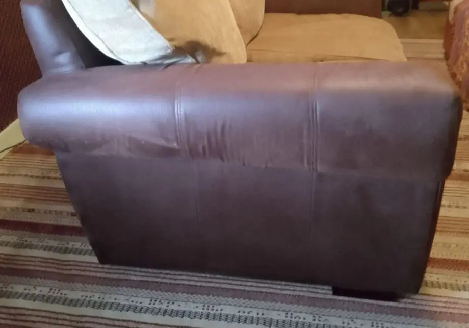 DFS brown faux suede sofa bed