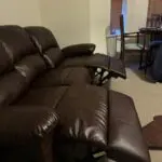 One coffee brown 3seater and one cream 2seater sofas
