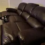 One coffee brown 3seater and one cream 2seater sofas