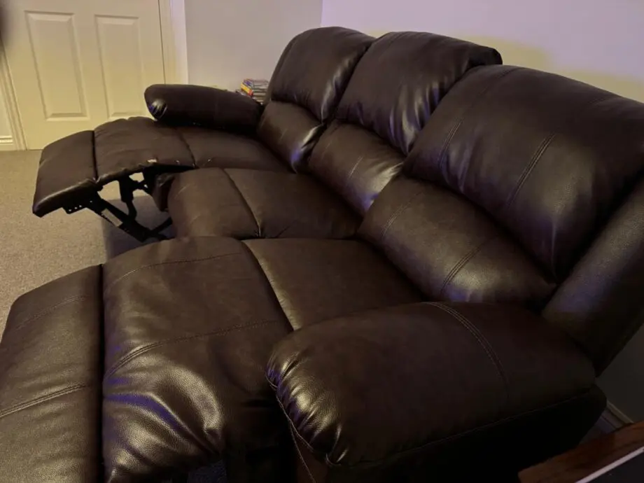 One coffee brown 3seater and one cream 2seater sofas