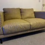 One coffee brown 3seater and one cream 2seater sofas
