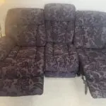 SCS dark purple recliner sofa set (3 seater, 2 seater and armchair)