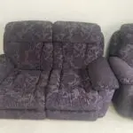 SCS dark purple recliner sofa set (3 seater, 2 seater and armchair)