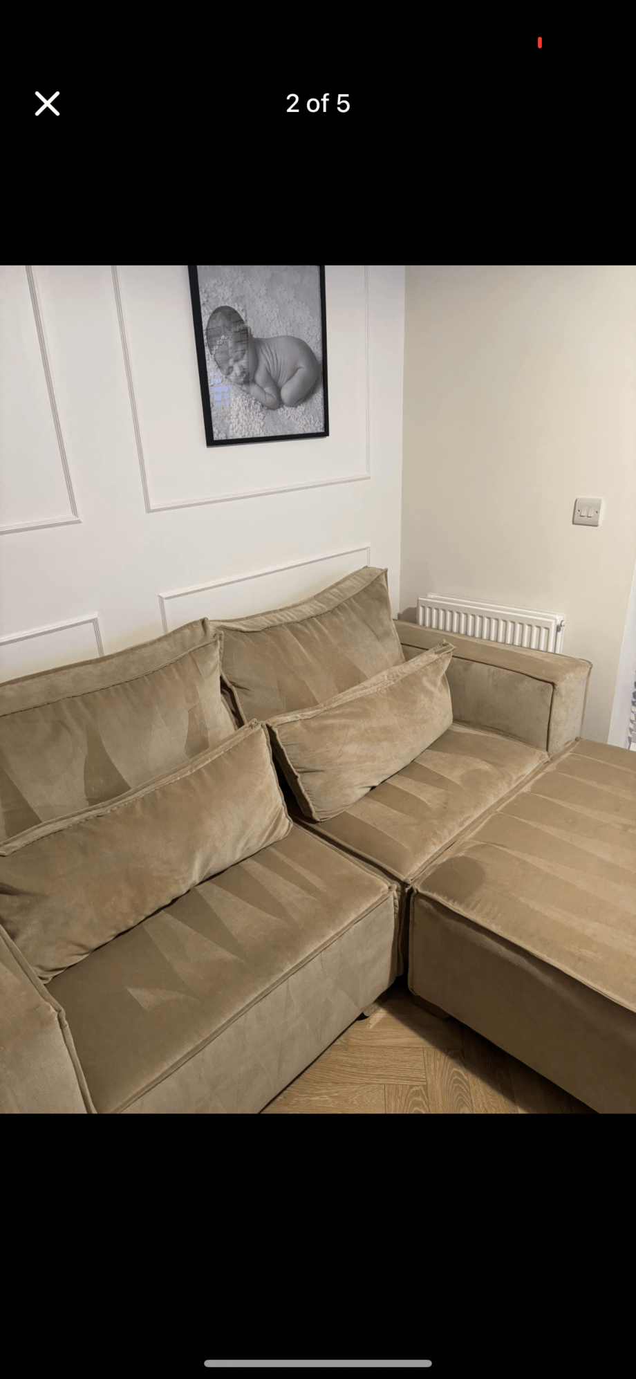 Beige sofa