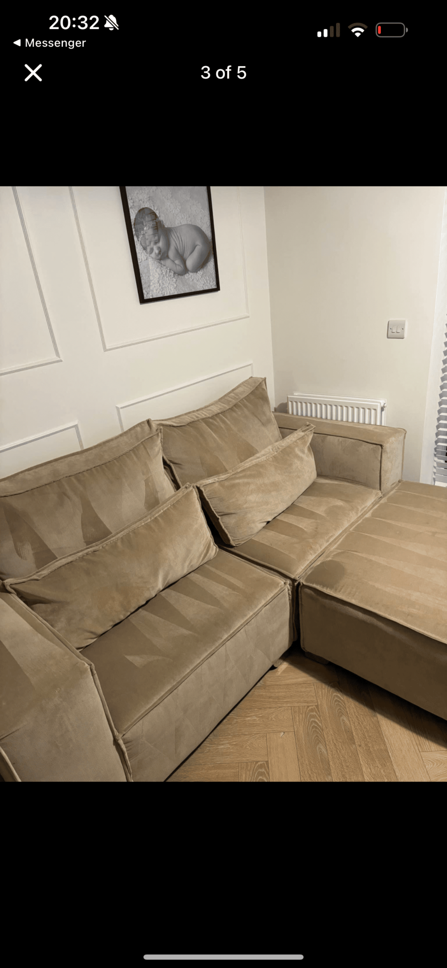 Beige sofa