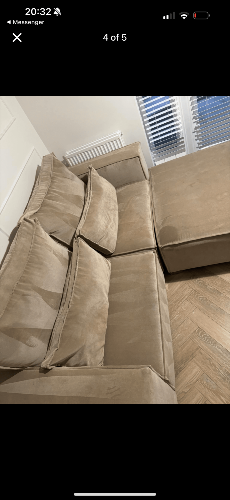 Beige sofa