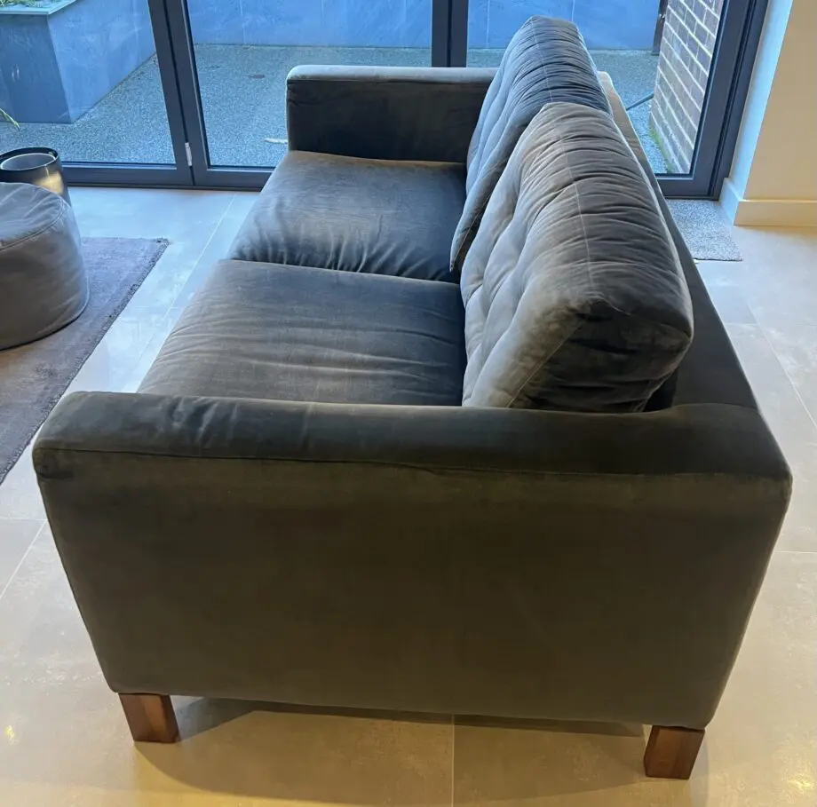 Brand: John Lewis Furia Odyssey Medium Velvet Sofa, Marco Steel