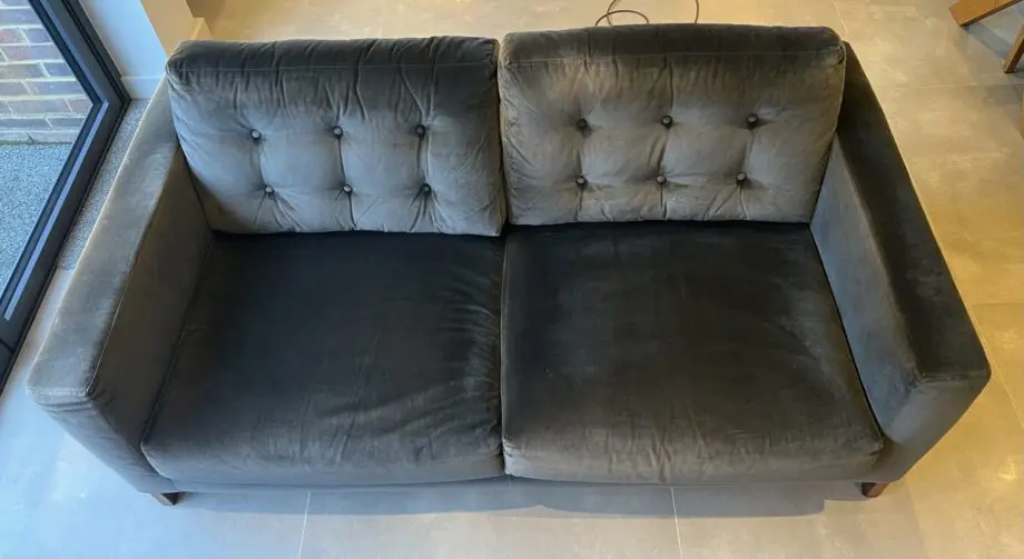 Brand: John Lewis Furia Odyssey Medium Velvet Sofa, Marco Steel