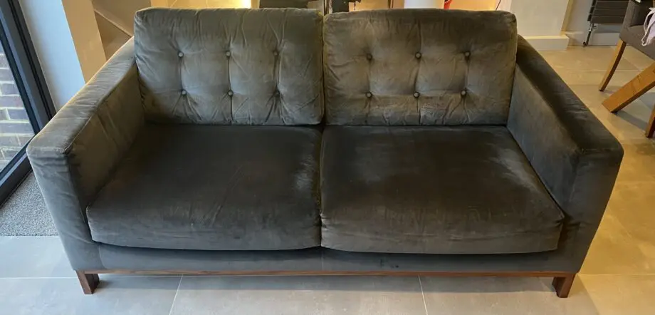 Brand: John Lewis Furia Odyssey Medium Velvet Sofa, Marco Steel