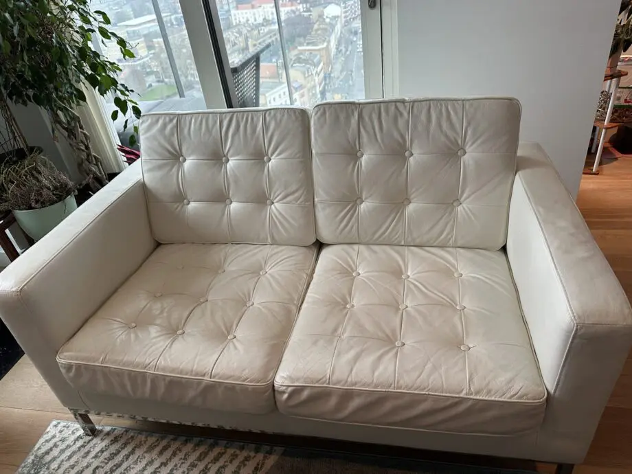 SET OF 2 White IKEA Love Seat 2 Person Sofas GREAT CONDITION