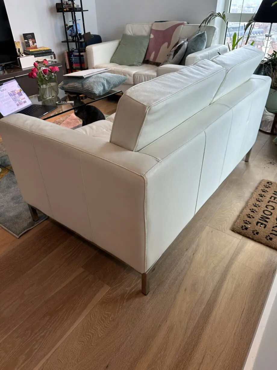 SET OF 2 White IKEA Love Seat 2 Person Sofas GREAT CONDITION