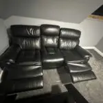 PRYME MANUAL RECLINER 3-SEATER (BLACK LEATHER)