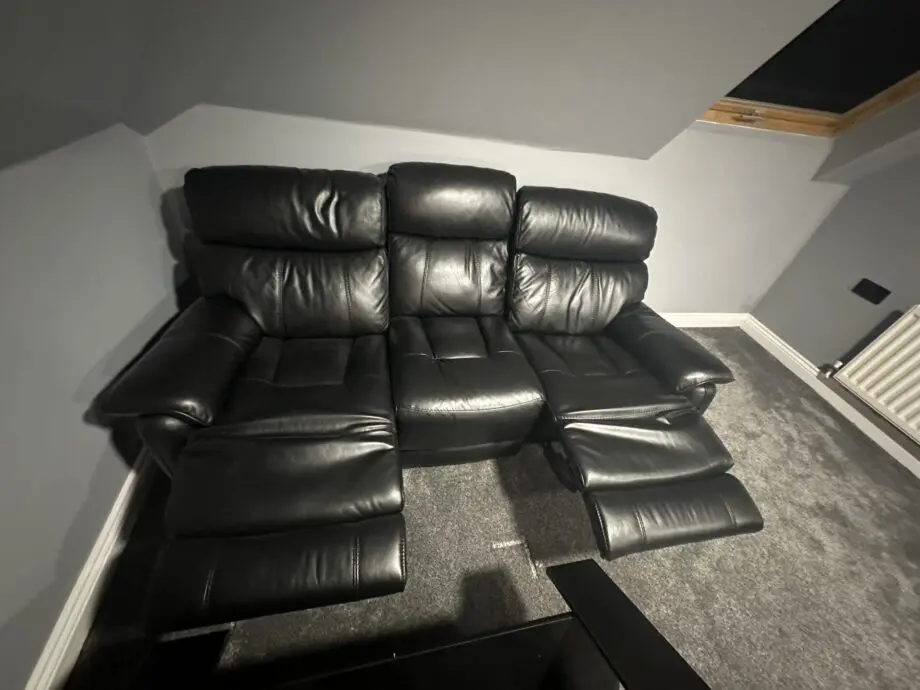 PRYME MANUAL RECLINER 3-SEATER (BLACK LEATHER)