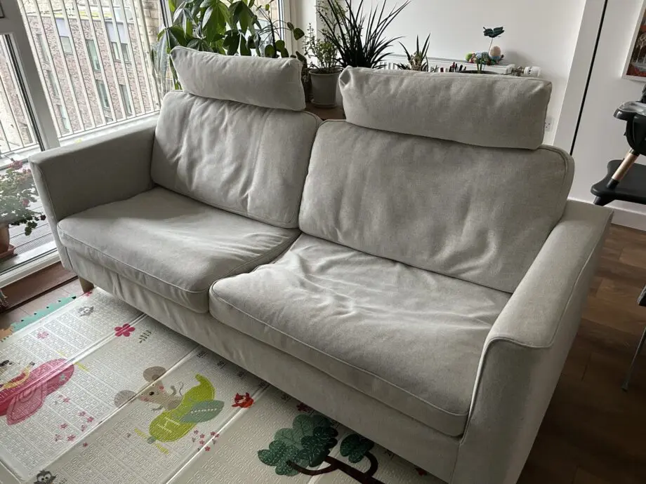 3 seats IKEA grey sofa