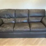 Furniture Village Chocolate Brown Leather Sofa & Chairs