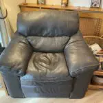 Furniture Village Chocolate Brown Leather Sofa & Chairs