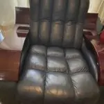 Italian Blue Leather Sofa