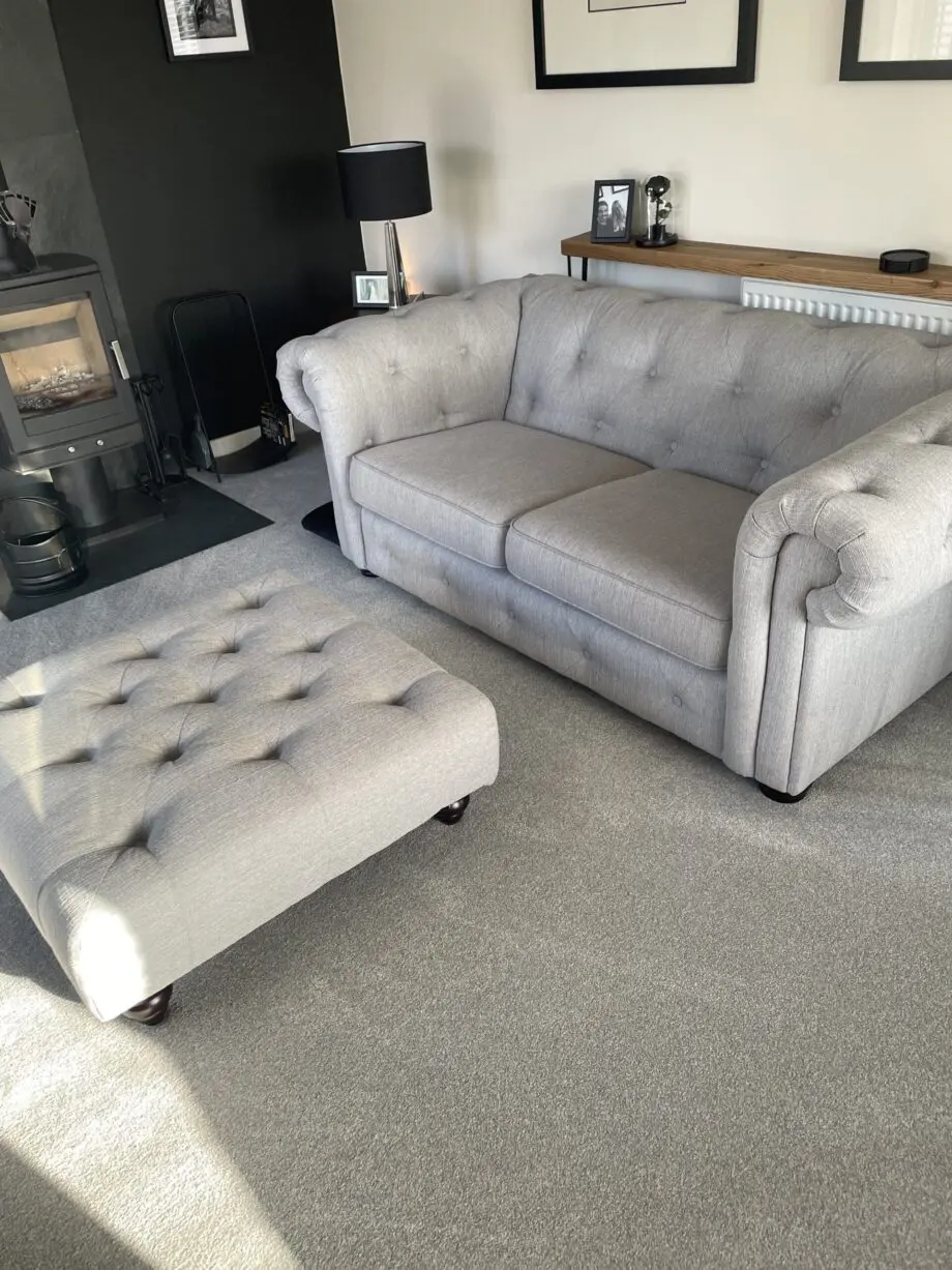 DFS Belair 2 seater sofa and footstool in Ash