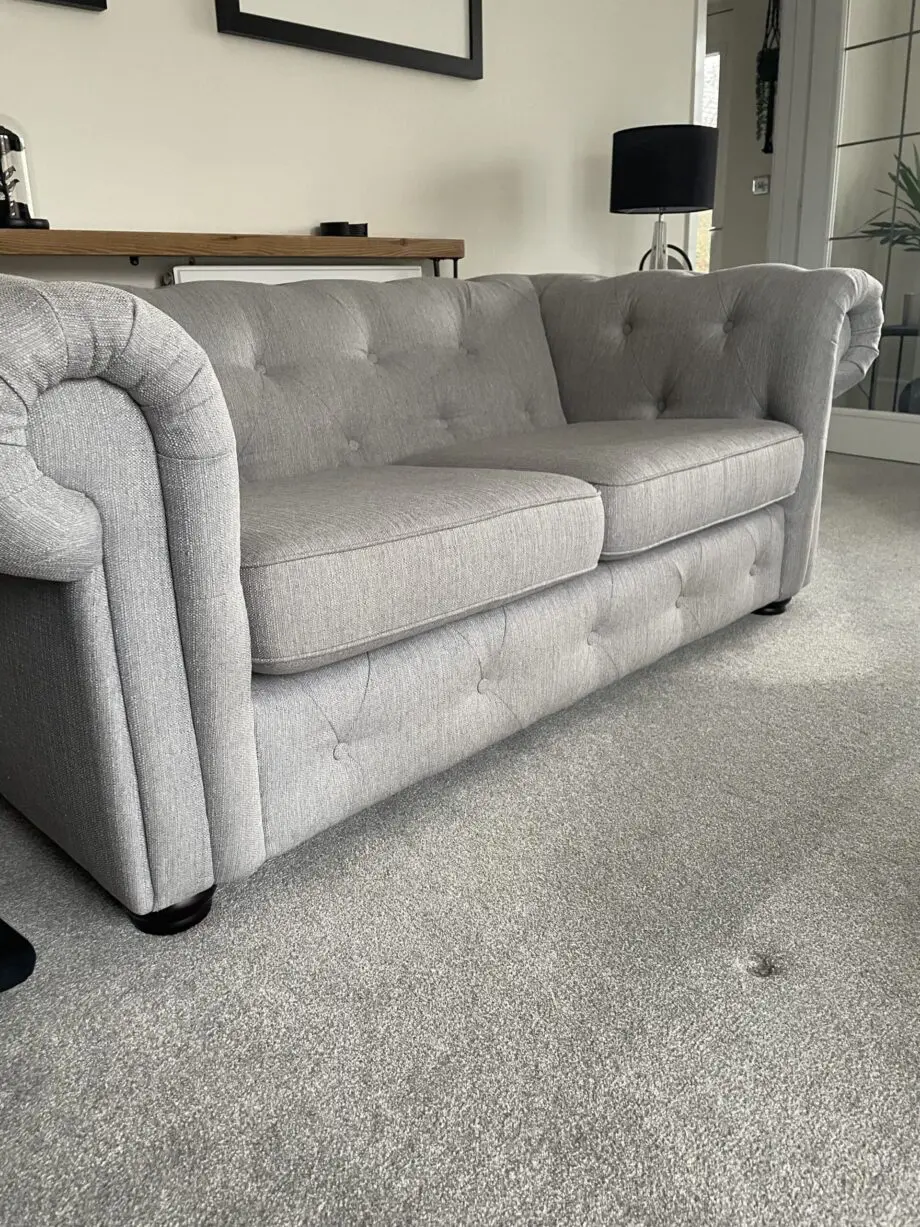 DFS Belair 2 seater sofa and footstool in Ash