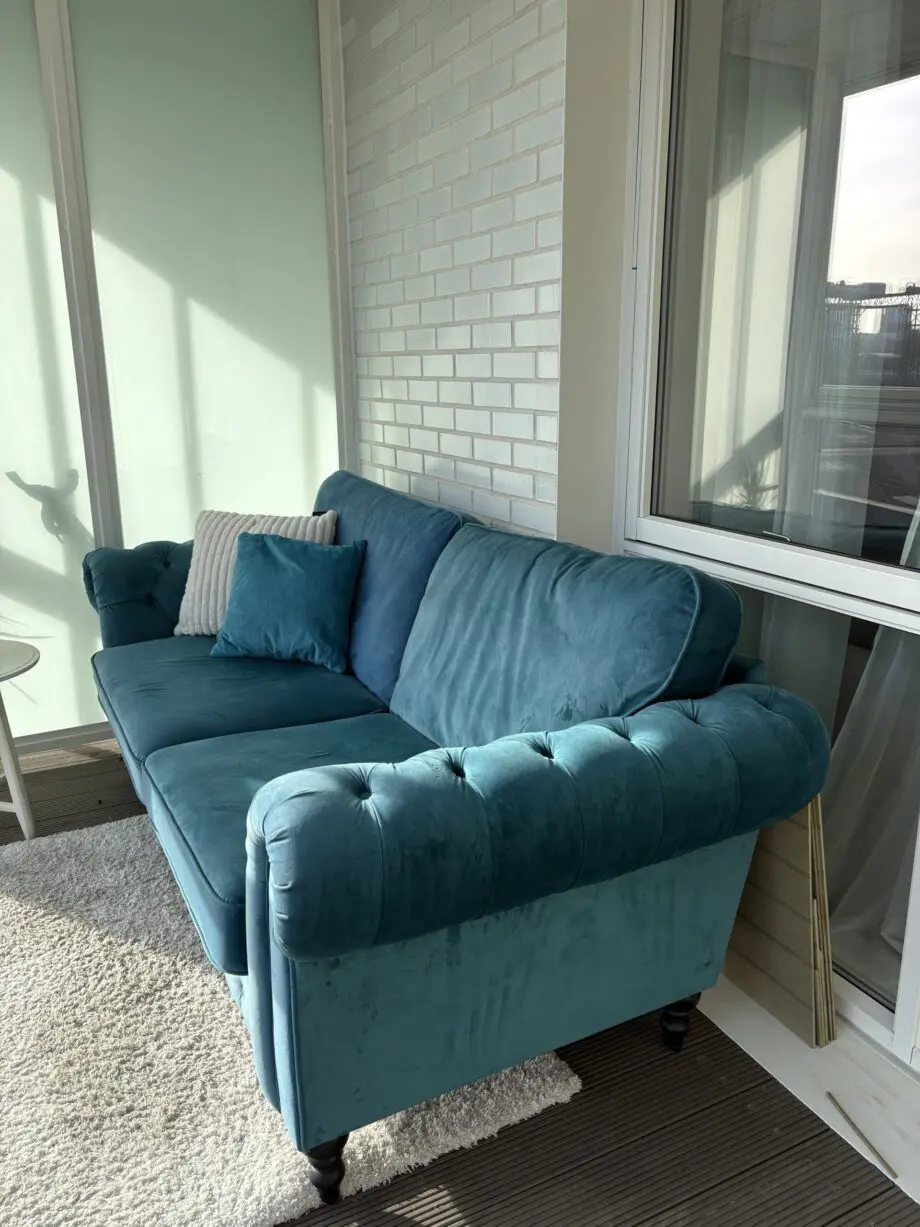 IKEA 3-seater velvet sofa