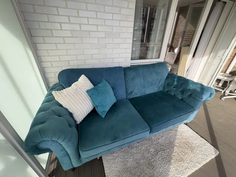 IKEA 3-seater velvet sofa