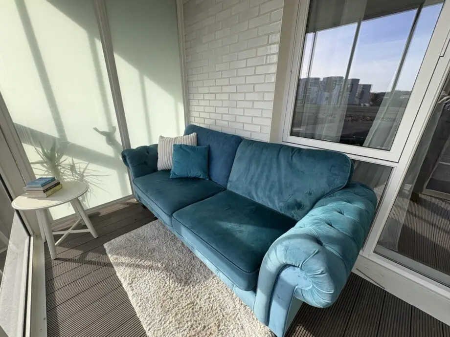 IKEA 3-seater velvet sofa