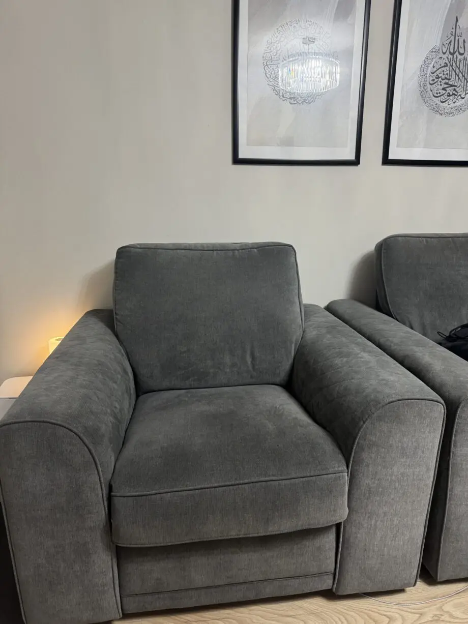 DFS Grey Orka Corner Sofa in Excellent Condition