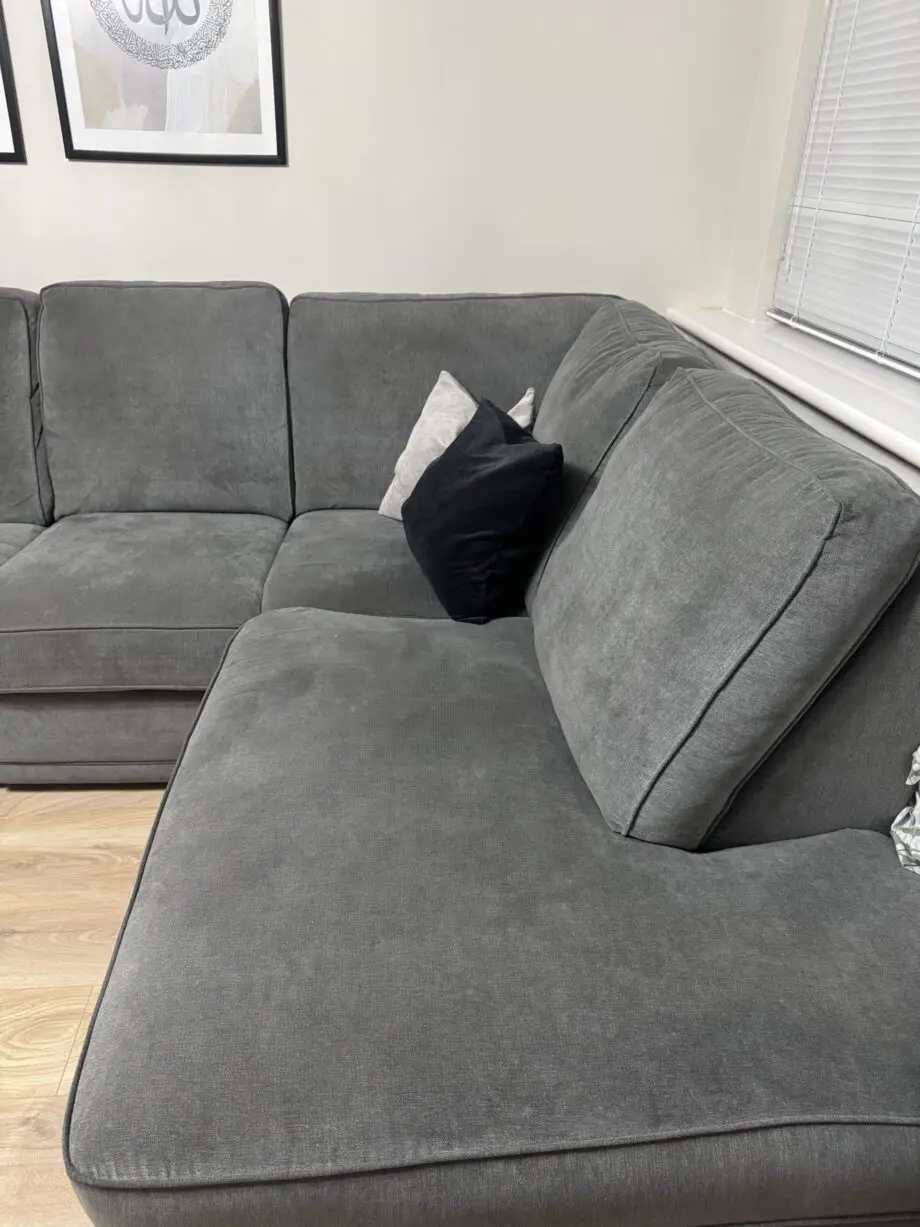 DFS Grey Orka Corner Sofa in Excellent Condition