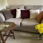 2 Seater beige Sofa bed