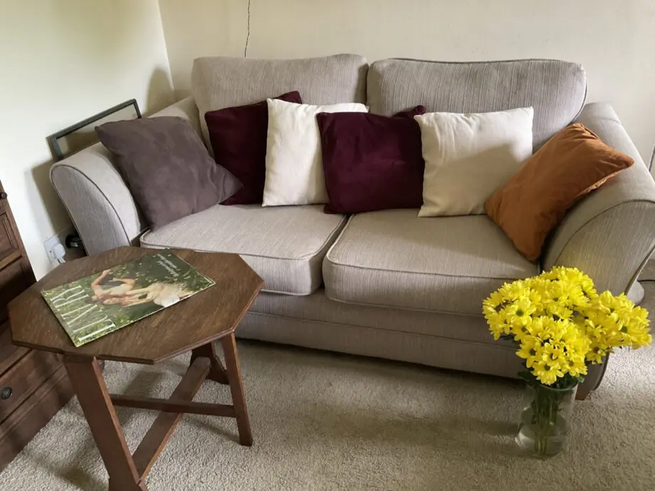 2 Seater beige Sofa bed