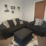 Honeypot furniture black scatter back 3 piece sofa suite