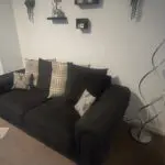 Honeypot furniture black scatter back 3 piece sofa suite