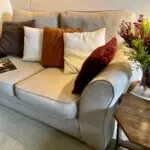 2 Seater beige Sofa bed