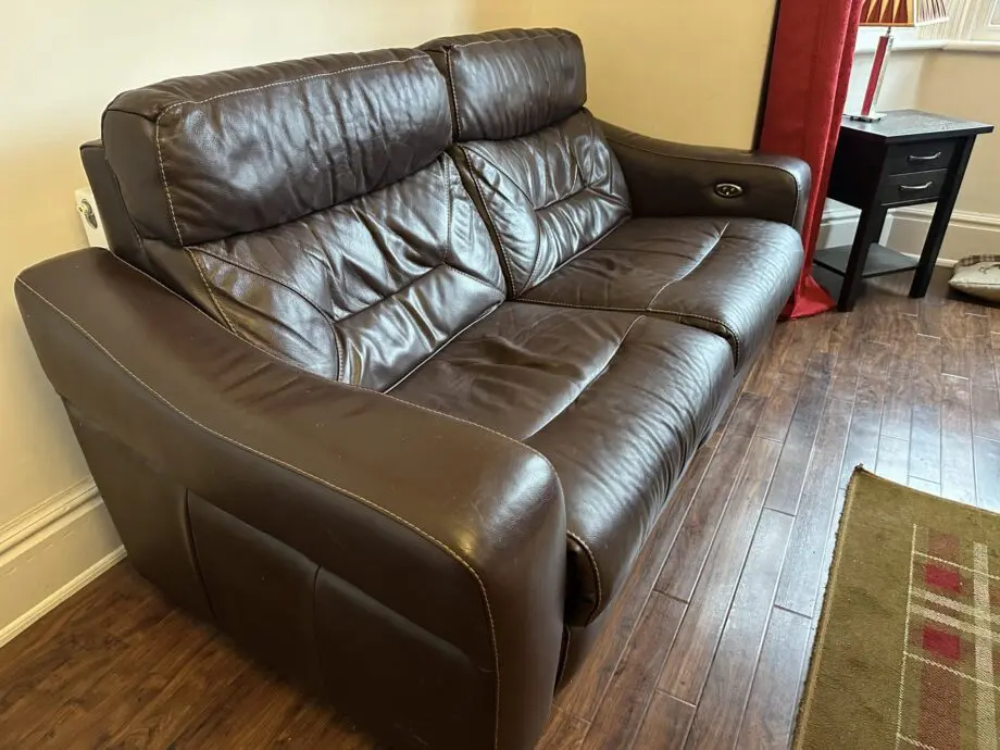 DFS Reclining Sofa 2 seat in Chestnut