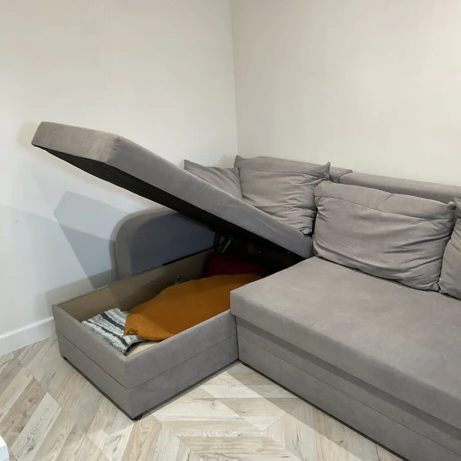 Grey sofa bed