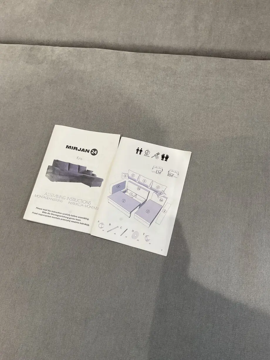 Grey sofa bed